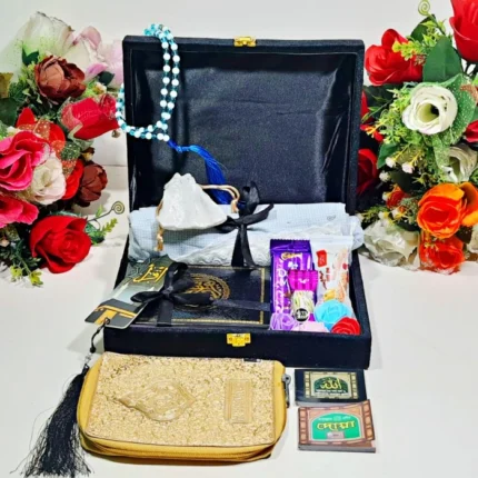Mini velvet box gift set with Hijab black